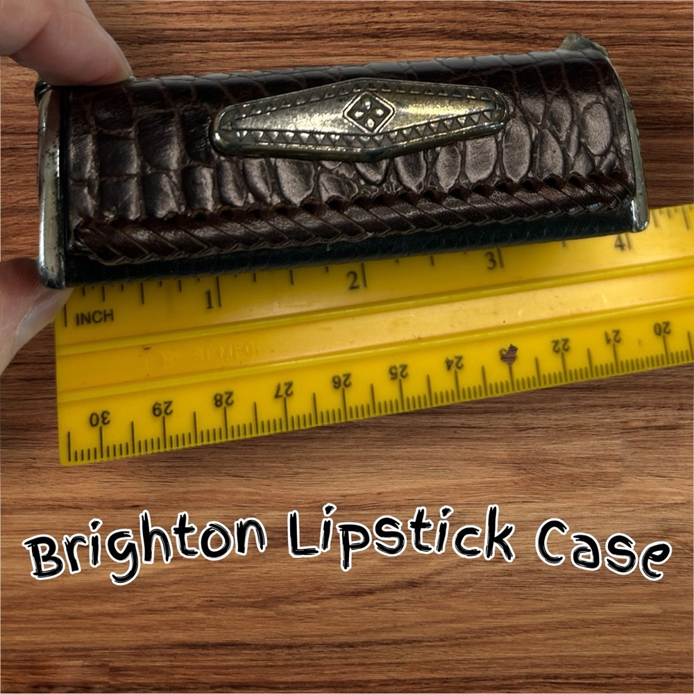 Brighton Black & Brown Leather Shoulder Bag Including Lipstick Case & Dust Bag - Picture 8 of 10